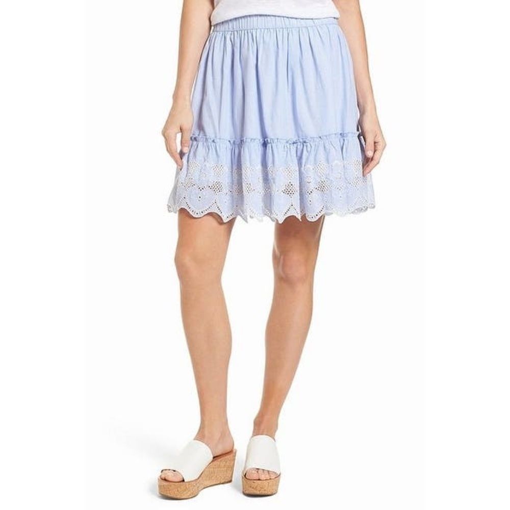 Caslon Striped Eyelet Women's Skirt